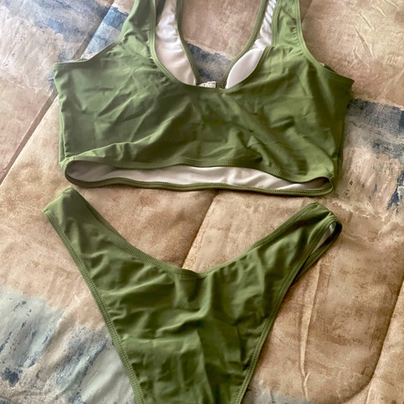 Money Green two piece swimsuit - Picture 2 of 2